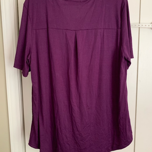 Purple zip front tunic, 2XL, NWT - Picture 2 of 3